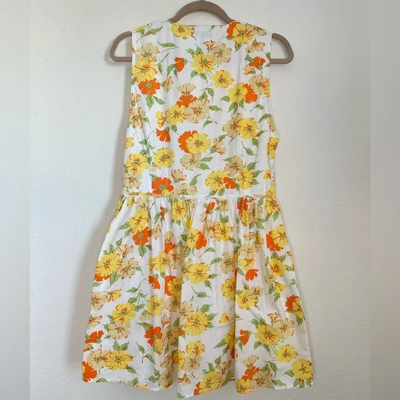 Faithfull the Brand Floral Mini Dress - White and Yellow - Picture 5 of 9